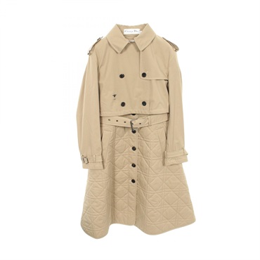 Christian Dior macro cannage Trench coat cotton Beige #36 Used Women