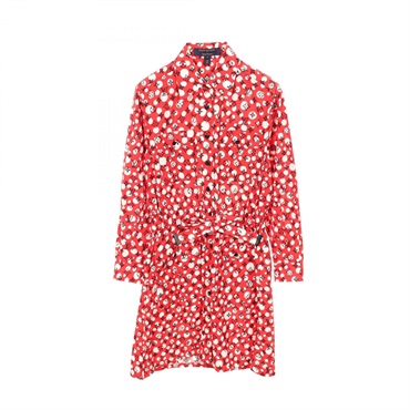 LOUIS VUITTON Yayoi Kusama Infinity Dot Monogram Dress #36 cotton Red White Used