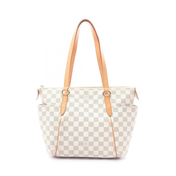 LOUIS VUITTON Totally PM Shoulder Tote Bag N51261 Damier Azur White Used Women