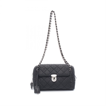 PRADA TESSUTO IMPUNTU QUILTING Chain Shoulder Bag BR4965 Nylon Saffiano Used