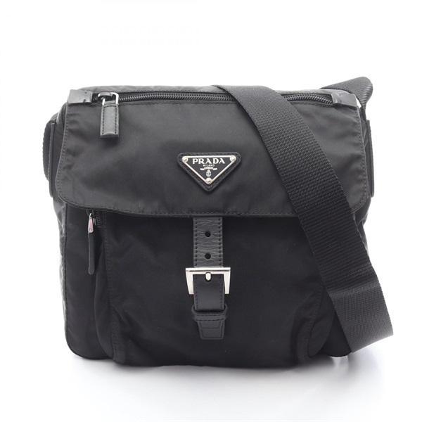 PRADA VELA Shoulder crossbody Bag BT8994 Nylon leather Black Used Women