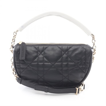 Christian Dior VIBE Hobo Cannage chain Shoulder Bag M7200ONOA leather Black used