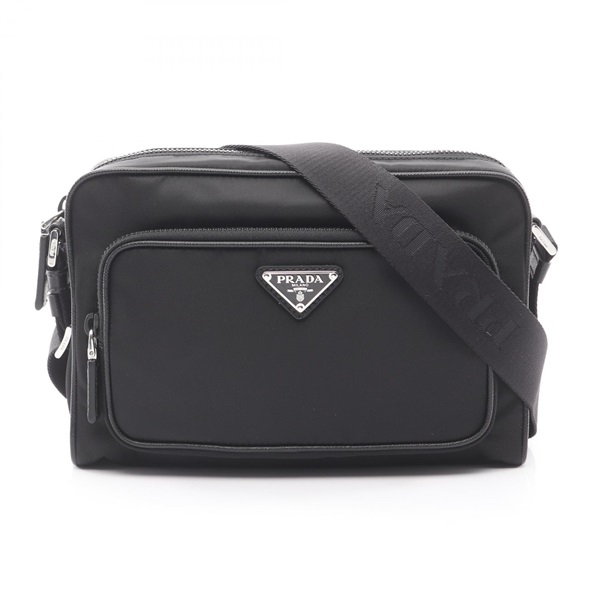 PRADA TESSUTO+SAFFIAN Shoulder Crossbody Bag 2VH1902DMHF0002 Nylon Black NEW