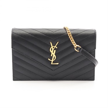 SAINT LAURENT PARIS Cassandra Envelope chain Shoulder Bag 857605BOW011000 black