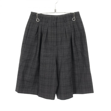 Christian Dior Checkered pattern short Pants #34 wool Gray Used Women