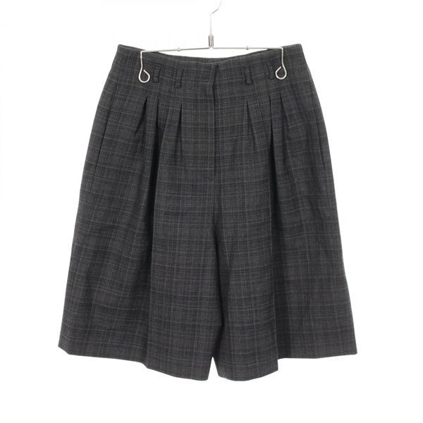 Christian Dior Checkered pattern short Pants #34 wool Gray Used Women