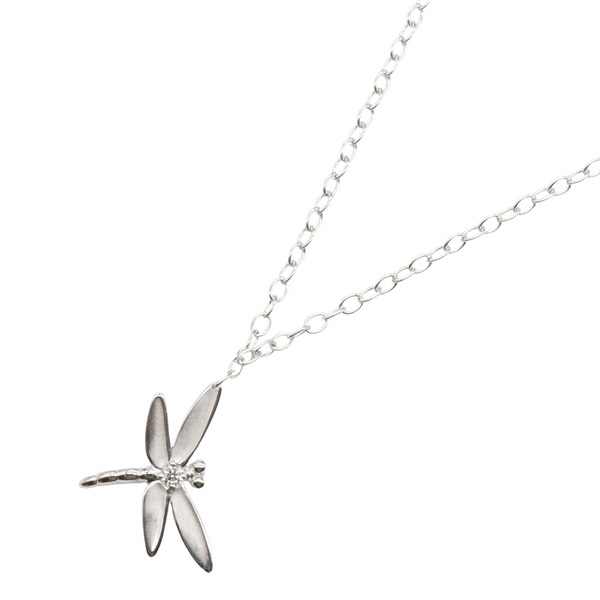 TIFFANY＆CO Diamond Dragonfly Necklace Pendant 18KWG White Gold Used Women