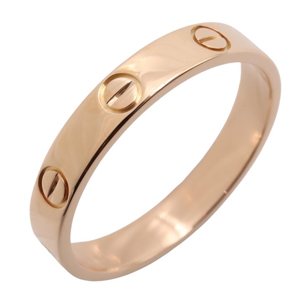 CARTIER Mini Love Ring 18KPG Pink Rose Gold Used unisex US size 8.25 #58