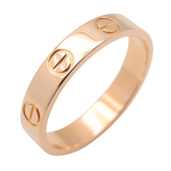 CARTIER Mini Love Ring 18KPG Pink Rose Gold Used unisex US size 5.5 #51