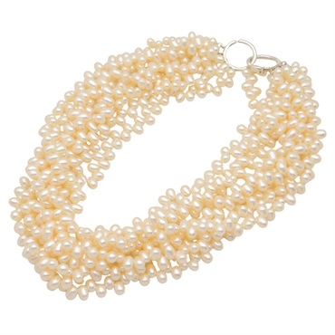 TIFFANY＆CO Freshwater Pearl Torsade Necklace Silver925 White Used women