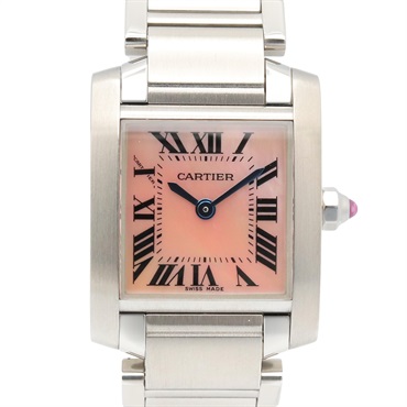 CARTIER Tank francaise SM Wrist Watch W51028Q3 Quartz Stainless Steel Used Women