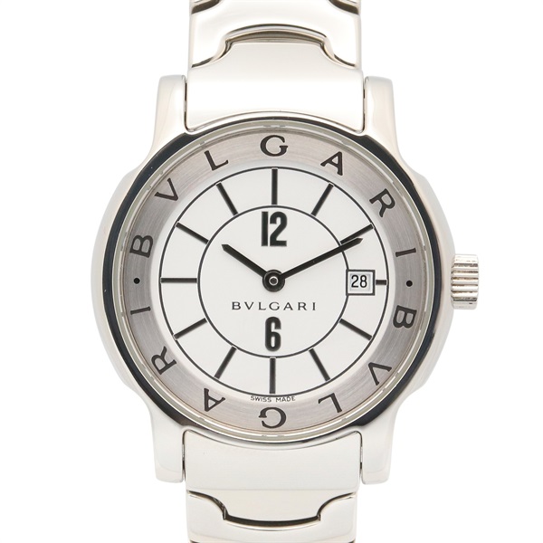 BVLGARI Solo tempo Wrist Watch ST29S Quartz Stainless Steel Used Women CC Coco