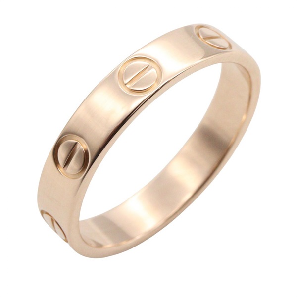 CARTIER Mmini Love Ring 18KPG Pink Rose Gold Used Women US size 5.75 #51