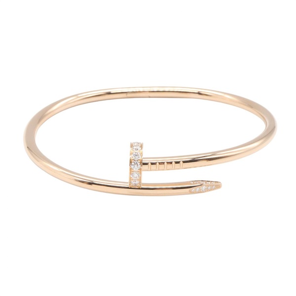 CARTIER Juste un Clou Diamond Bangle Bracelet 18KPG Pink Rose Gold Used Women