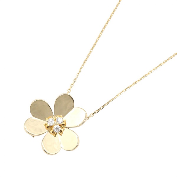 Van Cleef & Arpels Frivole Clip Very Large 3PD Necklace Diamond 18KYG Gold Used