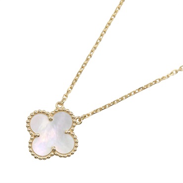 Van Cleef & Arpels Vintage Alhambra Necklace 18KYG Gold Mother of pearl Used