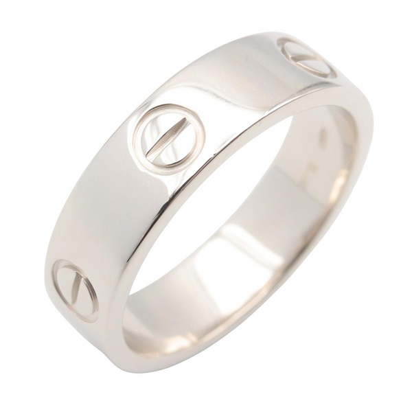 CARTIER Love Ring 18KWG White Gold Used unisex US size 9 #60