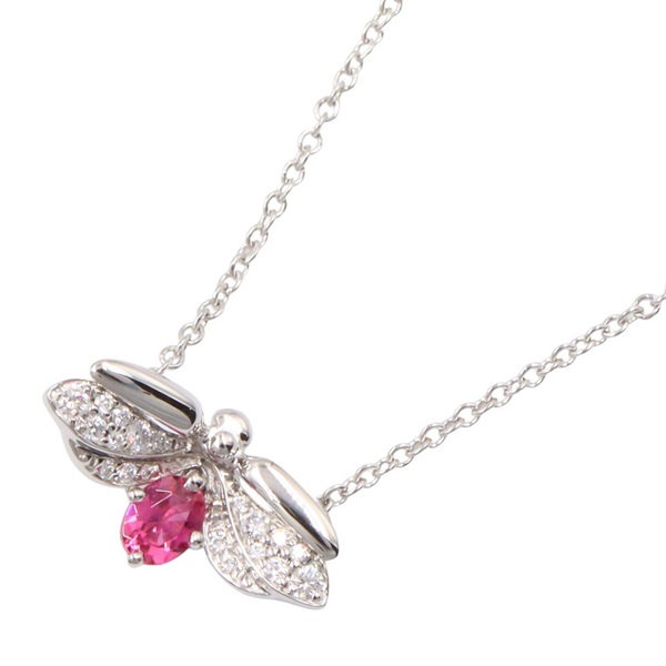 TIFFANY＆CO Firefly Necklace Pt950 Platinum Diamond Ruberite Used women