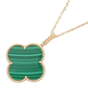 Van Cleef & Arpels Magic Alhambra Necklace 18KYG Yellow Gold Malachite Used