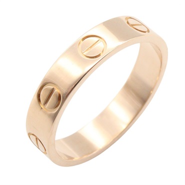 CARTIER Mini Love Ring 18KPG Pink Rose Gold Used women US size 4.5 #48