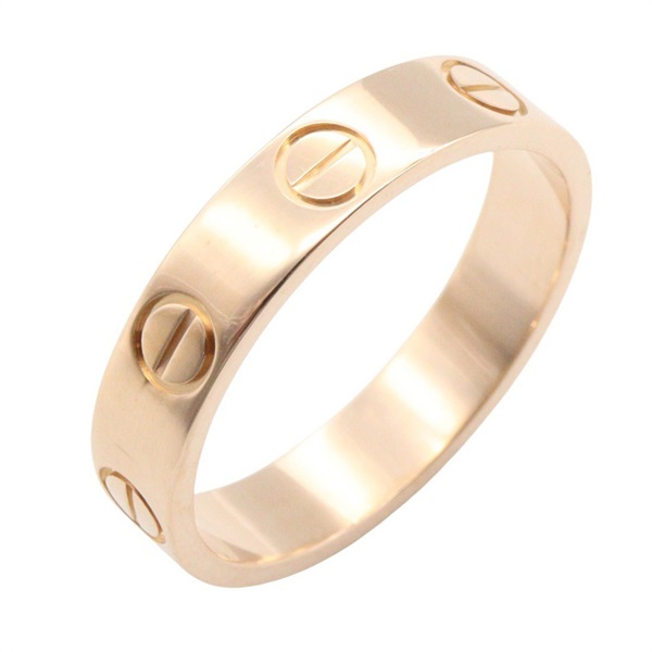 CARTIER Mini Love Ring 18KPG Pink Rose Gold Used women US size 4.5 #48