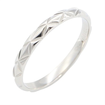 CHANEL Coco Crush Matelasse Ring Pt950 Platinum Used women US size 8.5 #59