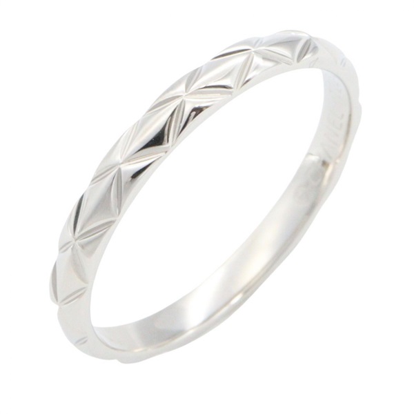CHANEL Coco Crush Matelasse Ring Pt950 Platinum Used women US size 8.5 #59