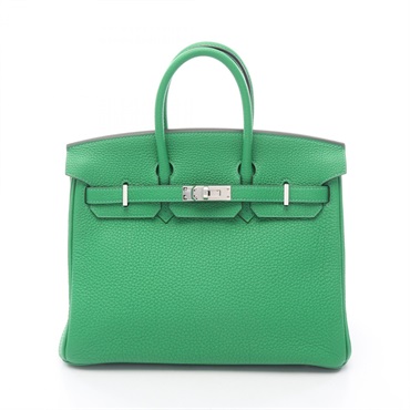 HERMES Birkin 25 Handbag Togo leather Green Bamboo Used Women SHW W