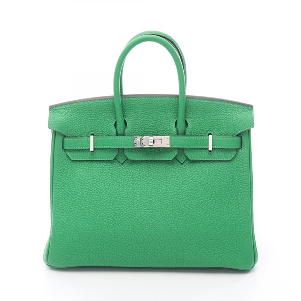 HERMES Birkin 25 Handbag Togo leather Green Bamboo Used Women SHW W