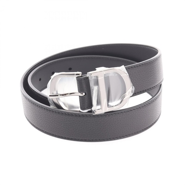 Dior CD logo Belt 4568RUYRTH00N90 1 leather Black NEW mens SHW logo