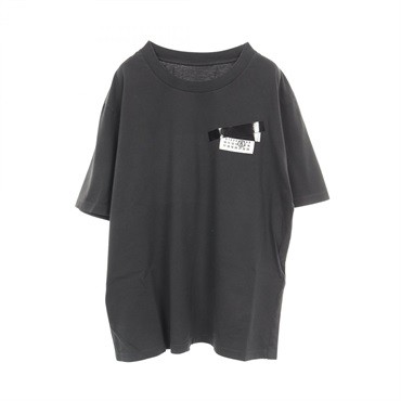 MM6 Tape Label Short sleeve T-shirt S62GD0210M20115100L cotton Black S NEW Women