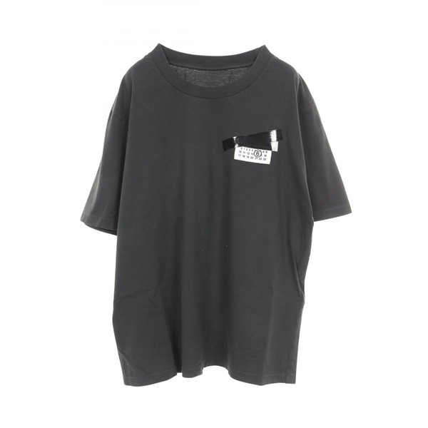MM6 Tape Label Short sleeve T-shirt S62GD0210M20115100L cotton Black S NEW Women