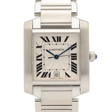 CARTIER Tank francaise LM Wrist Watch W51002Q3 Automatic winding SS Used mens