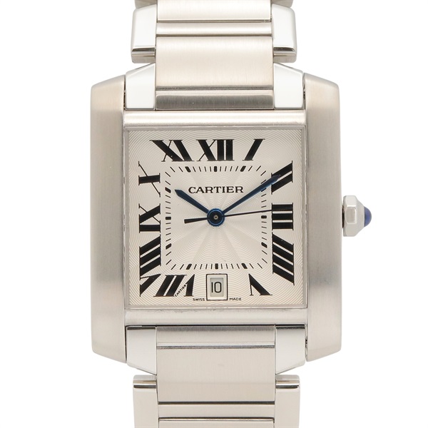 CARTIER Tank francaise LM Wrist Watch W51002Q3 Automatic winding SS Used mens