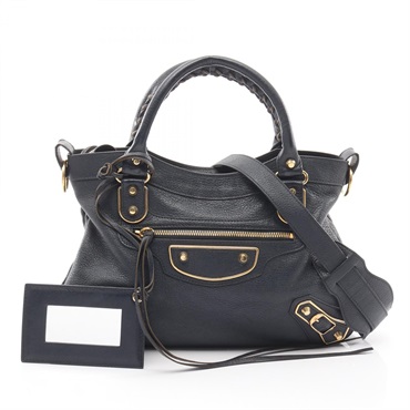 BALENCIAGA Classic metallic edge city crossbody Handbag 390149 AQ41J leather