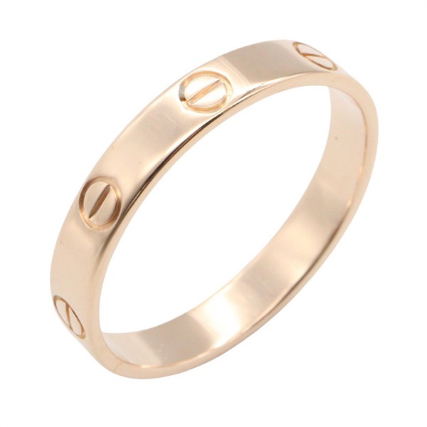 CARTIER Mini Love Ring 18KRG Pink Rose Gold Used Women US size #9.5 #61