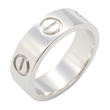 CARTIER Love Ring 18KWG White Gold Used unisex US size 4.25 #48