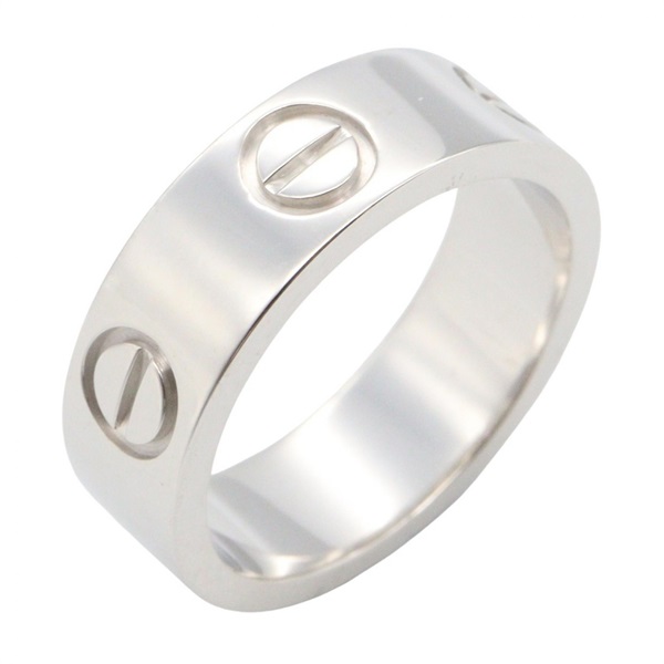 CARTIER Love Ring 18KWG White Gold Used unisex US size 4.25 #48