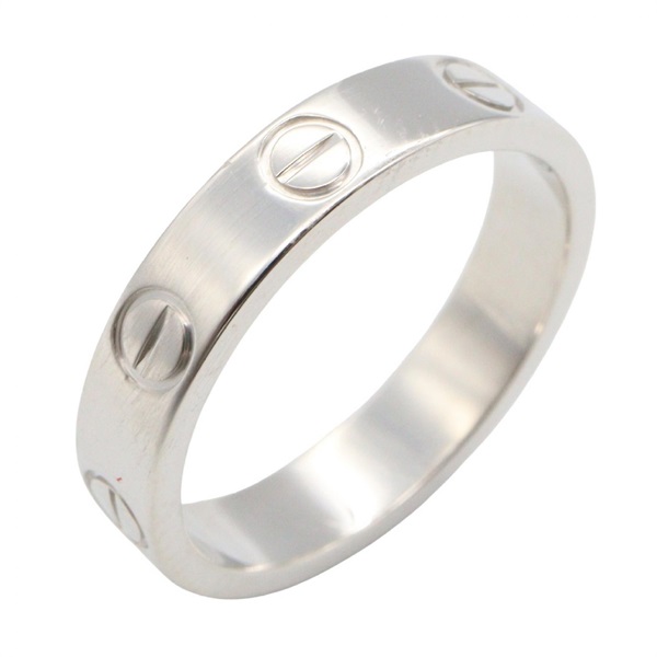 CARTIER Mini Love Ring 18KWG White Gold Used Women US size #4.24 #48