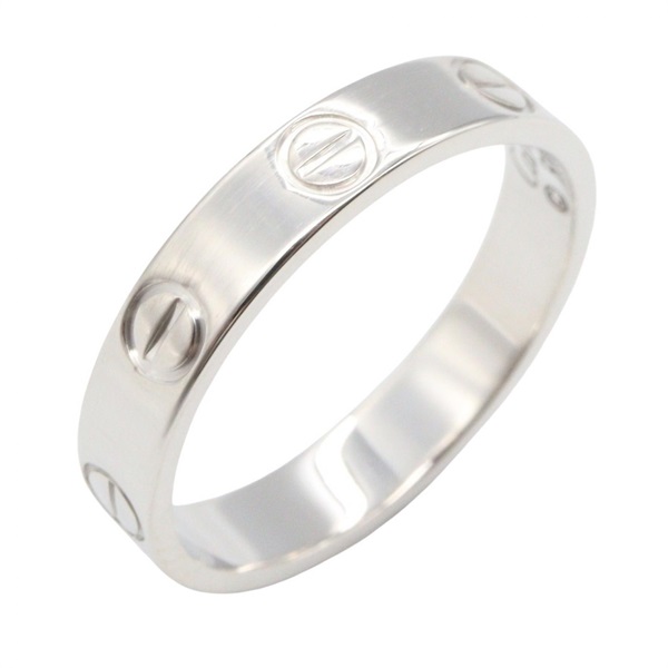 CARTIER Mini Love Ring 18KWG White Gold Used Women US size #5.5 #51