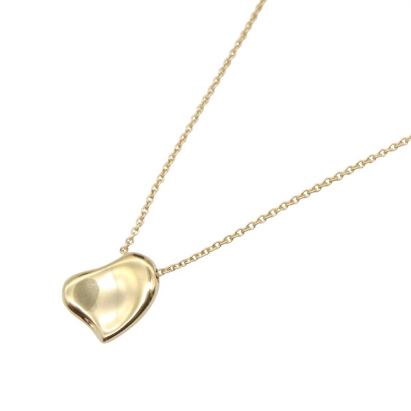 TIFFANY＆CO Full Heart Necklace Pendant 40.5cm 18KYG Yellow Gold Used Women