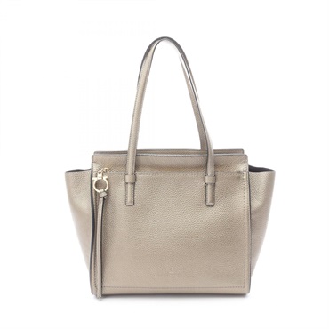 Salvatore Ferragamo Amy Gancini Shoulder Tote Bag 21F216 leather Gold Used Women