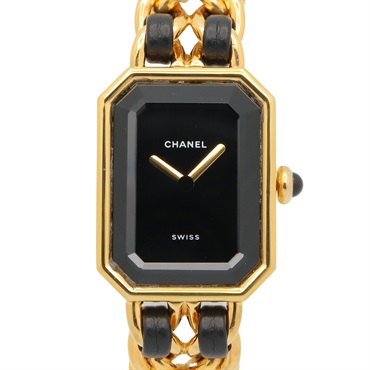 CHANEL Premiere S Wrist Watch H0001 Quartz Gold Plated leather Used Women CC