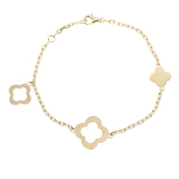 Van Cleef & Arpels Byzantine Alhambra Bracelet 18KYG Yellow Gold Used Women