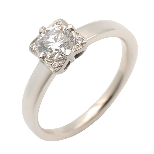 BVLGARI Dedicata A Venezia Diamond Ring Pt950 Platinum Used Women US size #4 #47