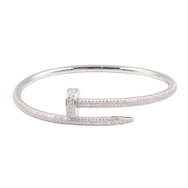 CARTIER Juste un Clou Classic Model Diamond Bracelet 18KWG White Gold Used #17