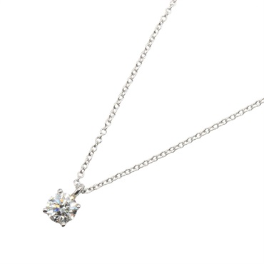 TIFFANY＆CO Solitaire Diamond Necklace Pendant Pt950 Platinum Used women