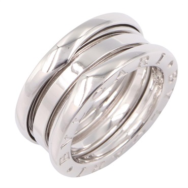BVLGARI B-zero1 Ring 3 bands 18KWG White Gold Used women US size 4.25 #48