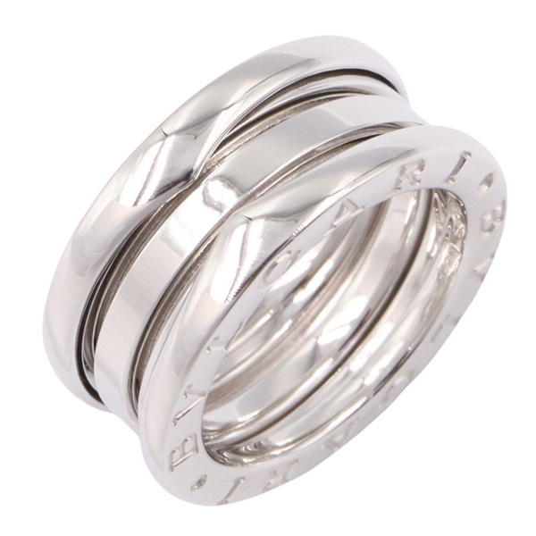 BVLGARI B-zero1 Ring 3 bands 18KWG White Gold Used women US size 4.25 #48