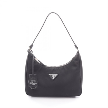 PRADA Re-Edition 2005 Re-Nylon Mini Handbag 1N204M Saffiano leather Black Used